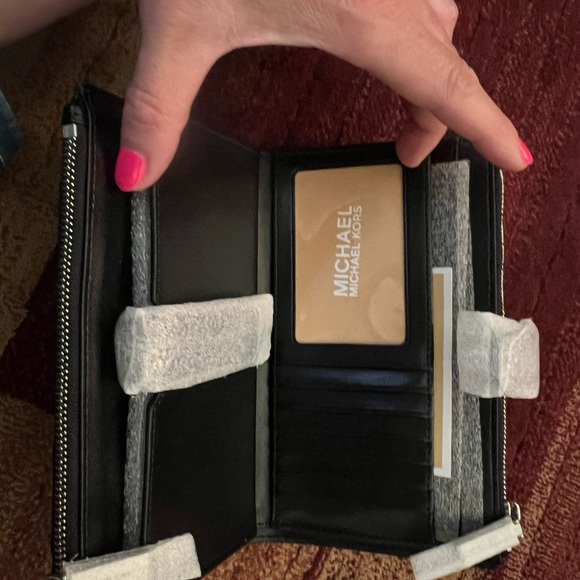 Michael Kors wallet Bag wristlet zebra stud Jet Set Double Zip Wristlet - Picture 8 of 10